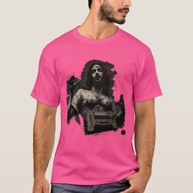 T-shirt Drôle Zombie Jésus (Devant)