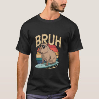 T-shirt Drôles de Bruh citations drôle de Capybara Meme Sa