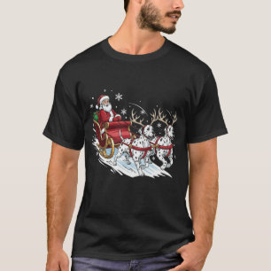T-shirt Drôles de chiens dalmatiens de Noël