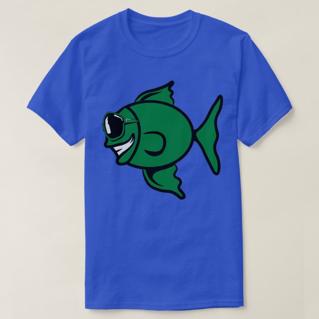 T-shirt drôles de lunettes de soleil poisson Classic TShir (Design devant)