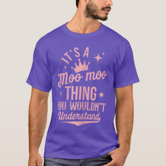 T-shirt Drôles de Moo Moo pour femmes maman grand-mère fêt