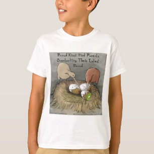 T-shirt Drôles d'oiseaux kiwis prenant soin de leurs fruit