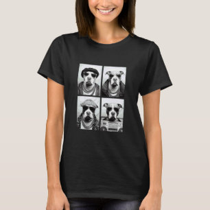 T-shirt Drôles Drôles Gangster Pit Bulls Hip Hop Chiens de