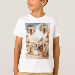 T-shirt Dromedary chamel et le village désertique d'Al Jaz