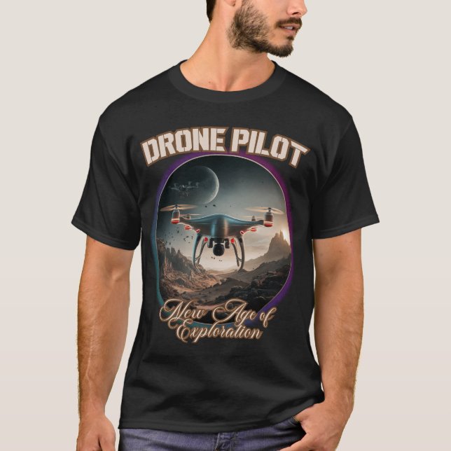T-shirt DRONE PILOT nouvelle ère de l'exploration (Devant)