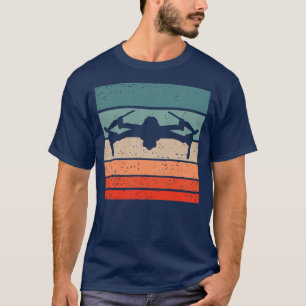 T-shirt Drone Retro Style Vintage