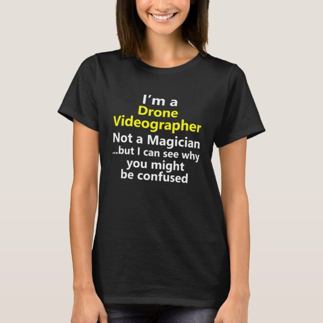 T-shirt Drone Videographer Videography Video Job Career Oc (Devant)