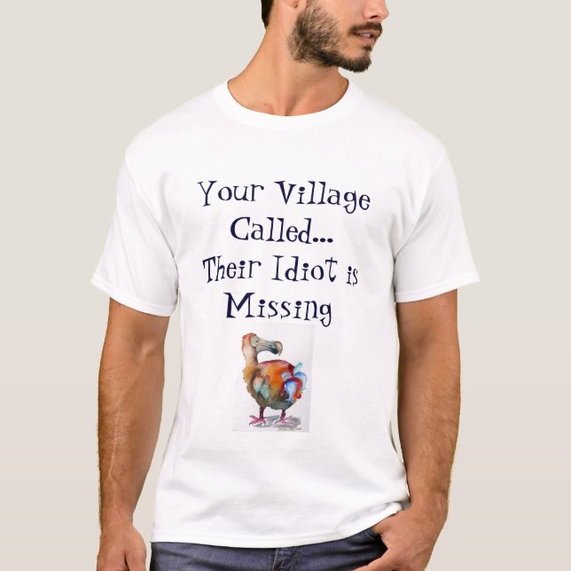 T-shirt Dronte-Oiseau-Votre village appelé (Devant)