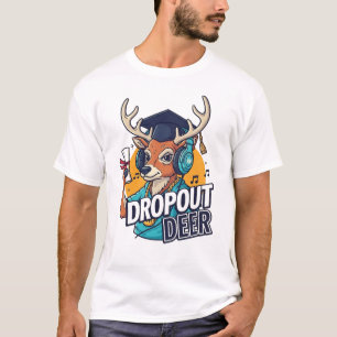 T-shirt Dropout Deer - Caricature Hip hop inspirée par Kan