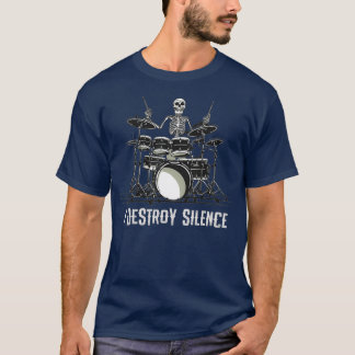 T-shirt Drum Drummer Heavy Metal Rock Music Band Fun 1 
