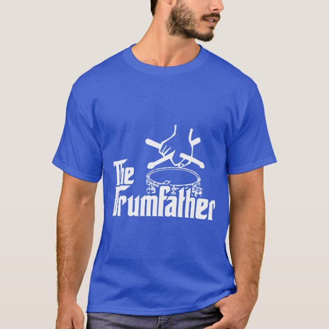 T-shirt Drum Père Drumsticks Tambours Cymbal Pearl Pais (Devant)