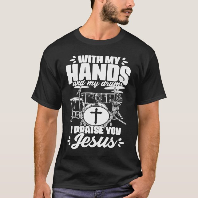 T-shirt Drumage Percussion Percussion Percussion Chrétienn (Devant)
