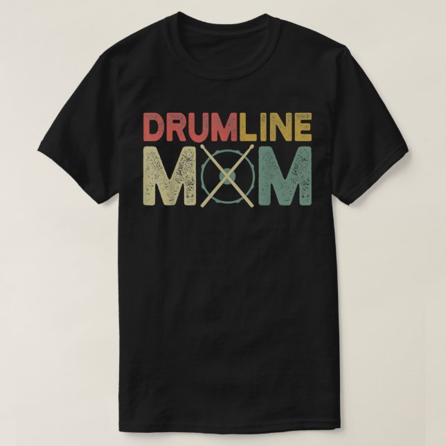 T-shirt Drumline Maman Funny Retro Marching Band Maman Cad (Design devant)