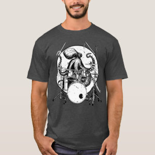 T-shirt Drummer cadeau Octopus Drum Present Premium