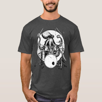 T-shirt Drummer cadeau Octopus Drum Present Premium