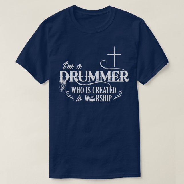 T-shirt Drummer créé pour le culte  (Design devant)