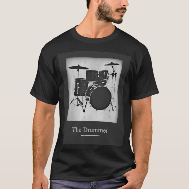 T-shirt Drummer élégant du Rock Band (Devant)