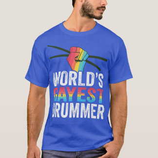 T-shirt Drummer Gay Drummer du monde Gay pride LGBTQ