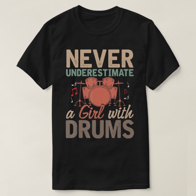T-shirt Drummer Girls percussion percussion instrument de  (Design devant)