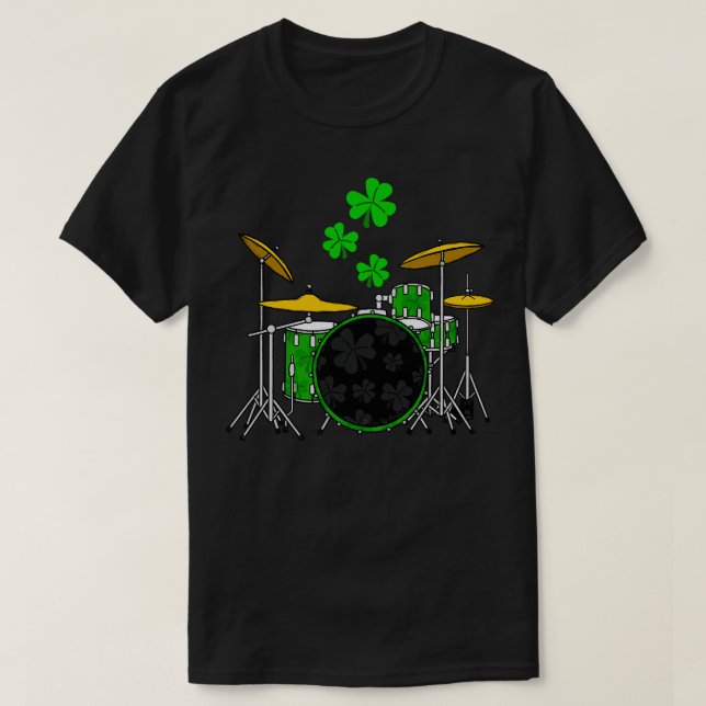 T-shirt Drummer Jour de la Saint Patrick Drum Enseignant I (Design devant)