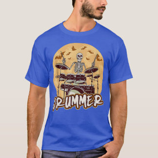 T-shirt Drummer Percussion Instruments de musique Hallowee