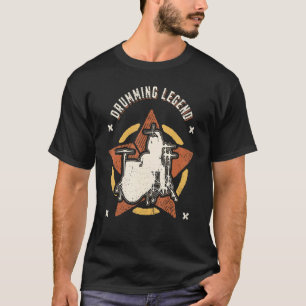 T-shirt Drumming Legend Musique classique rétro Vintage