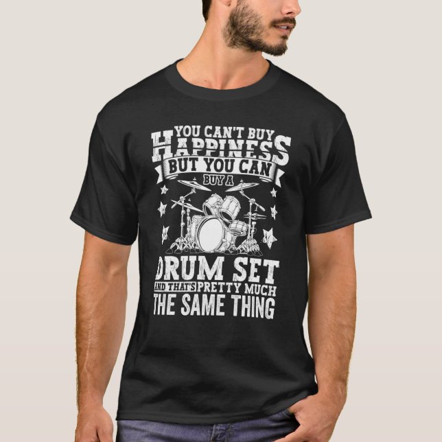 T-shirt Drumming Player Apparel Drummer Quote Drumset for  (Devant)