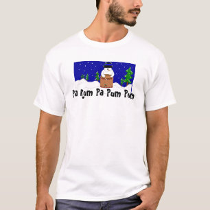 T-shirt Drumming Snowman