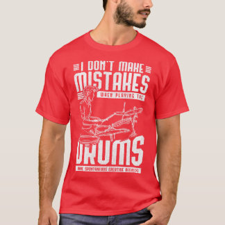 T-shirt Drums Drôle Drummer Percussion