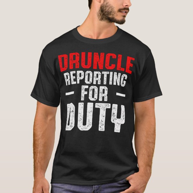T-shirt Drunk Uncle Drôle Boire Druncle (Devant)