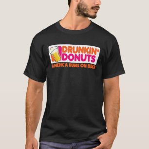 T-shirt Drunkin adultes l'Amérique court sur Beer Shirt po