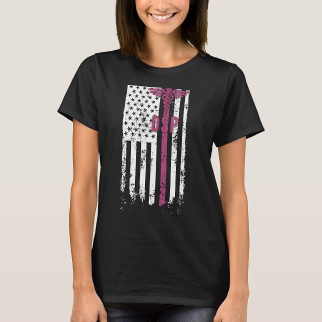 T-shirt DSP US Drapeau Direct Support Semaine professionne (Devant)