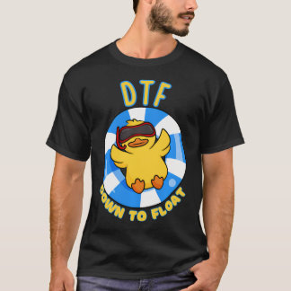 T-shirt Dtf Down To Float Lunettes de soleil Cool Duck Flo