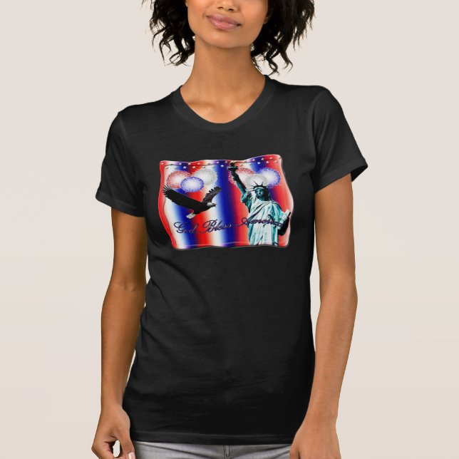 T-shirt du 4 juillet Feu d'artifice (Devant)