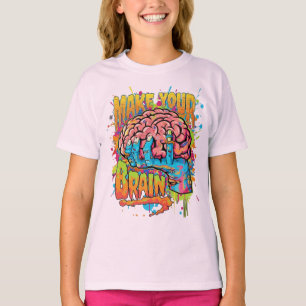 t-shirt du cerveau style graffiti inspirationnel