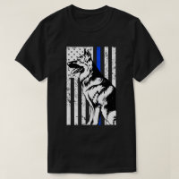 T-shirt du chien K9 de policier des hommes