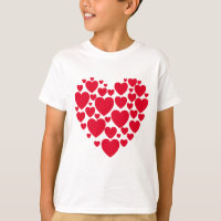 T-shirt du coeur rouge