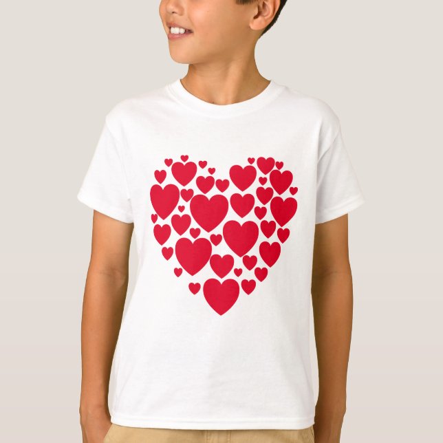 T-shirt du coeur rouge (Devant)