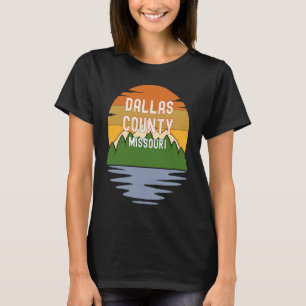 T-shirt Du Comté de Dallas Missouri Coucher Vintage