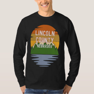 T-shirt Du comté de Lincoln Nebraska Coucher de soleil vin