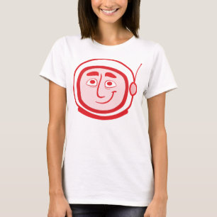 T-shirt du COSMO du studio de travailleur en rouge