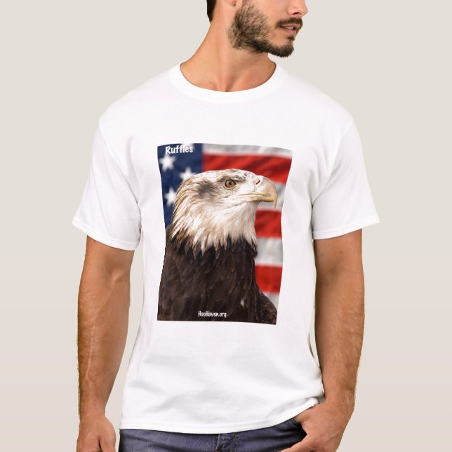 T-shirt du coton des hommes d'Eagle (Devant)
