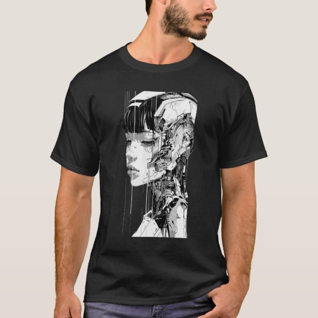 T-shirt du coureur de lame Cyberpunk réplicateur (Devant)