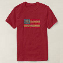 T-shirt du drapeau américain patiné des États-Unis
