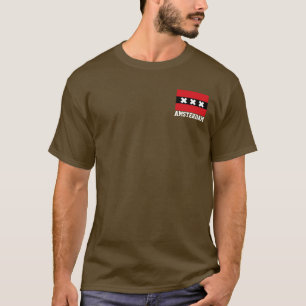 T-shirt du drapeau d'Amsterdam