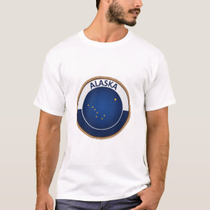 T-shirt du drapeau de l'État de l'Alaska
