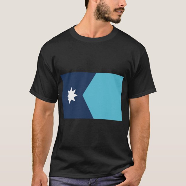 T-shirt du drapeau de l'État de l'Unité du Minnesota Boxy  (Devant)