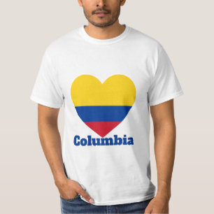 T-shirt du drapeau du coeur de Columbia