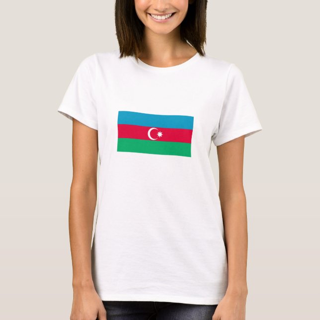 T-Shirt du drapeau patriotique d'Azerbaïdjan (Devant)