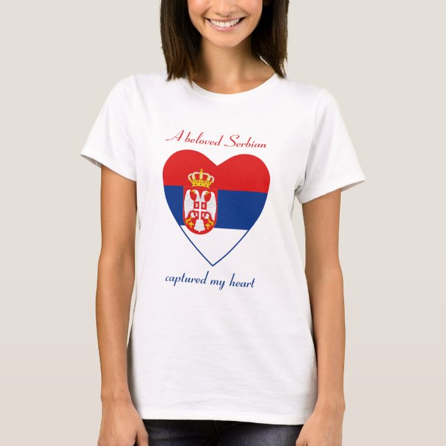 T-shirt du drapeau serbe (Devant)